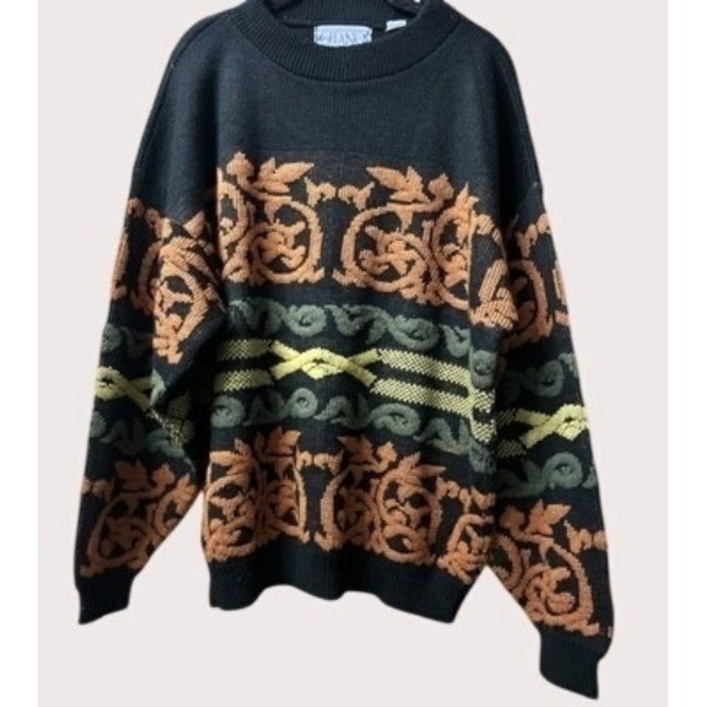 GITANO ‎Vintage Cozy Grandpa Knitted Sweater Dadcore Grandpacore Preppy US